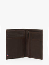 Leather Wallet Oil Etrier Black oil EOIL271-vue-porte