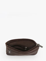 Coin Purse Oil Leather Etrier Black oil EOIL612-vue-porte