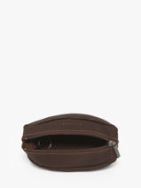 Coin Purse Oil Leather Etrier Black oil EOIL041-vue-porte