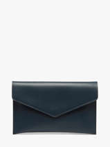 Pochette De Soire L Paddock Cuir Etrier Bleu paddock EPAD075L